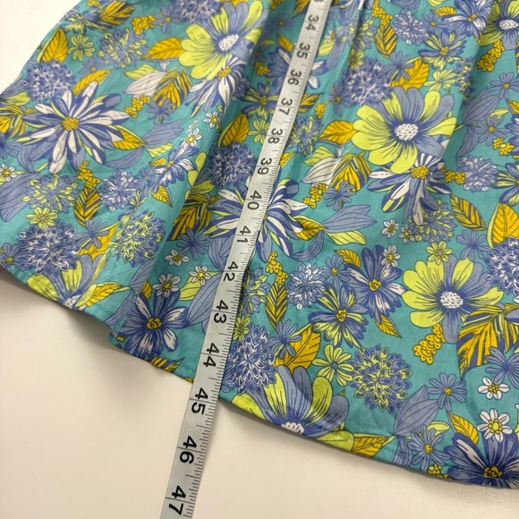 Modcloth Sz S High Tea High Time Midi Dress Cottagecore Boho Sea Blue Floral NEW - Picture 12 of 13